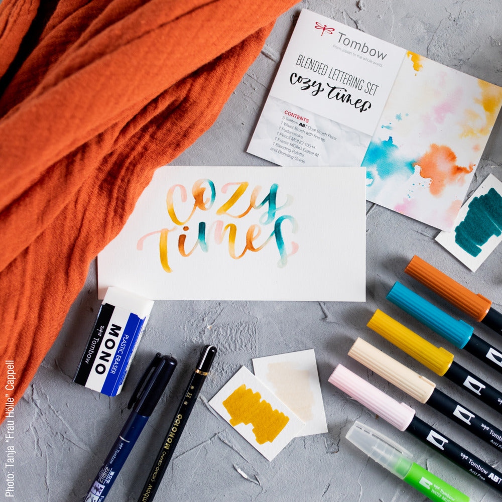 Tombow Starter Kit Handlettering Blended Lettering – 10-teilig – 5 ABT Dual Brush Pens