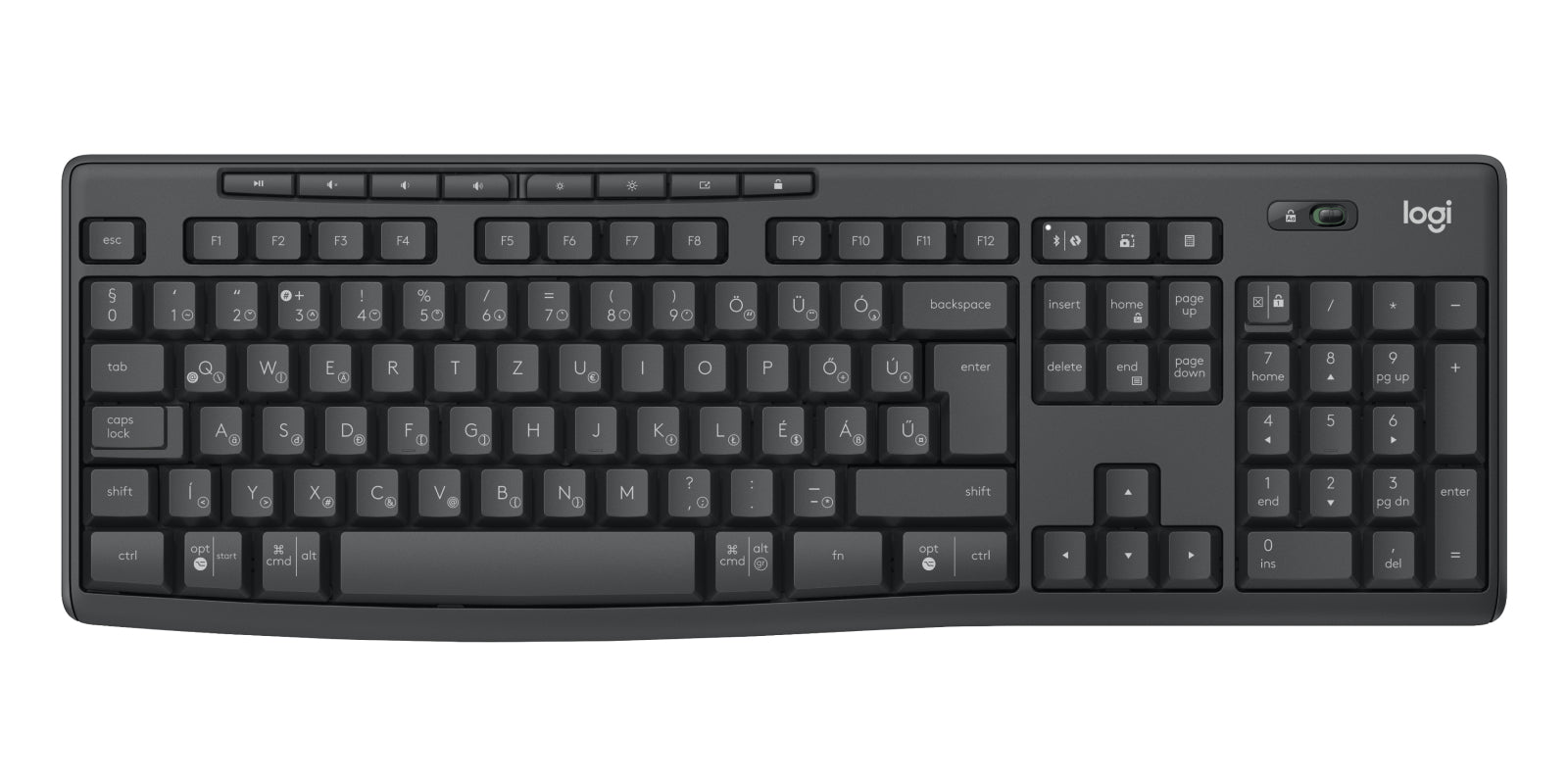 Logitech MK370 – Tastatur, kabellos (2,4 GHz), Graphit