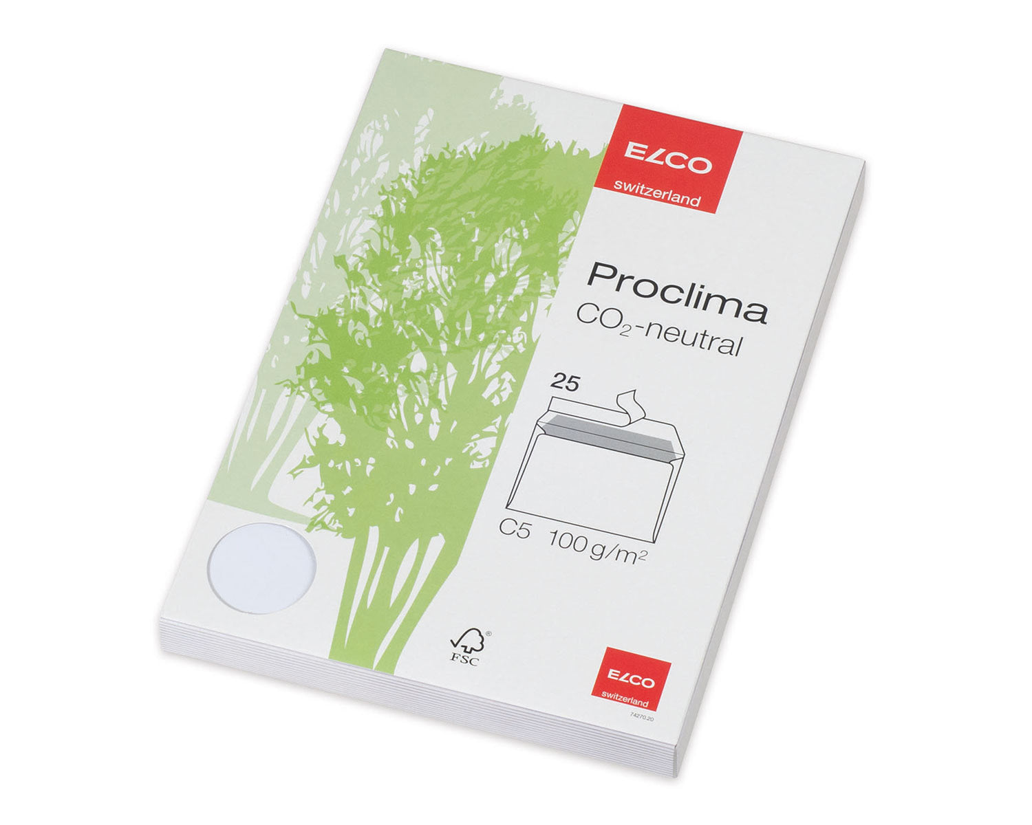 Elco Couvert C5, ohne Fenster, selbstklebend, weiss, 100 g/m² – 25 Stk.