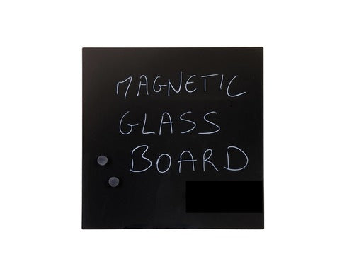 Bi-Office Glasboard – schwarz, magnetisch – 48 × 48 cm
