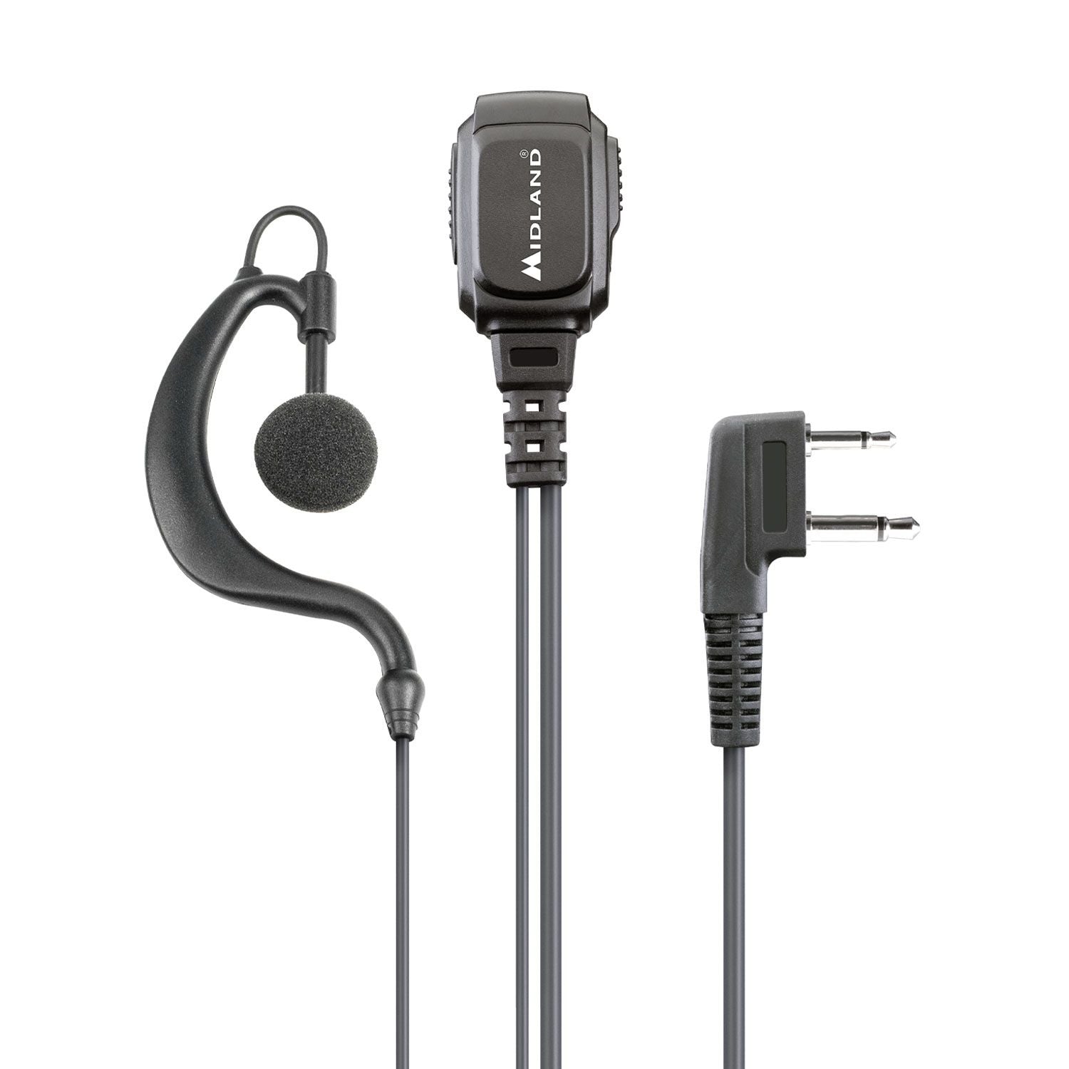 Midland MA21 L Pro – Headset (Set), kabelgebunden, Ohrbügel, Monophon, Boom-Mikrofon, schwarz