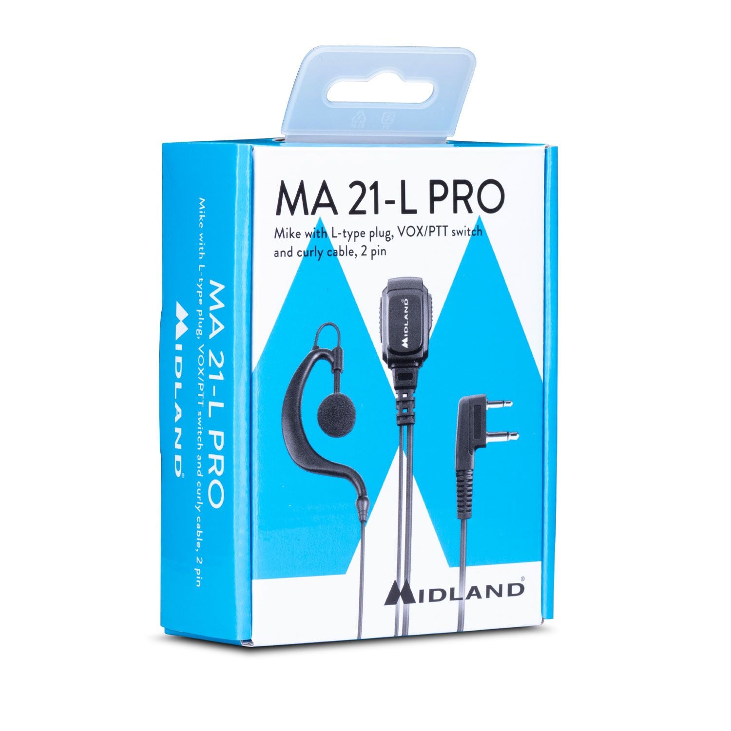 Midland MA21 L Pro – Headset (Set), kabelgebunden, Ohrbügel, Monophon, Boom-Mikrofon, schwarz