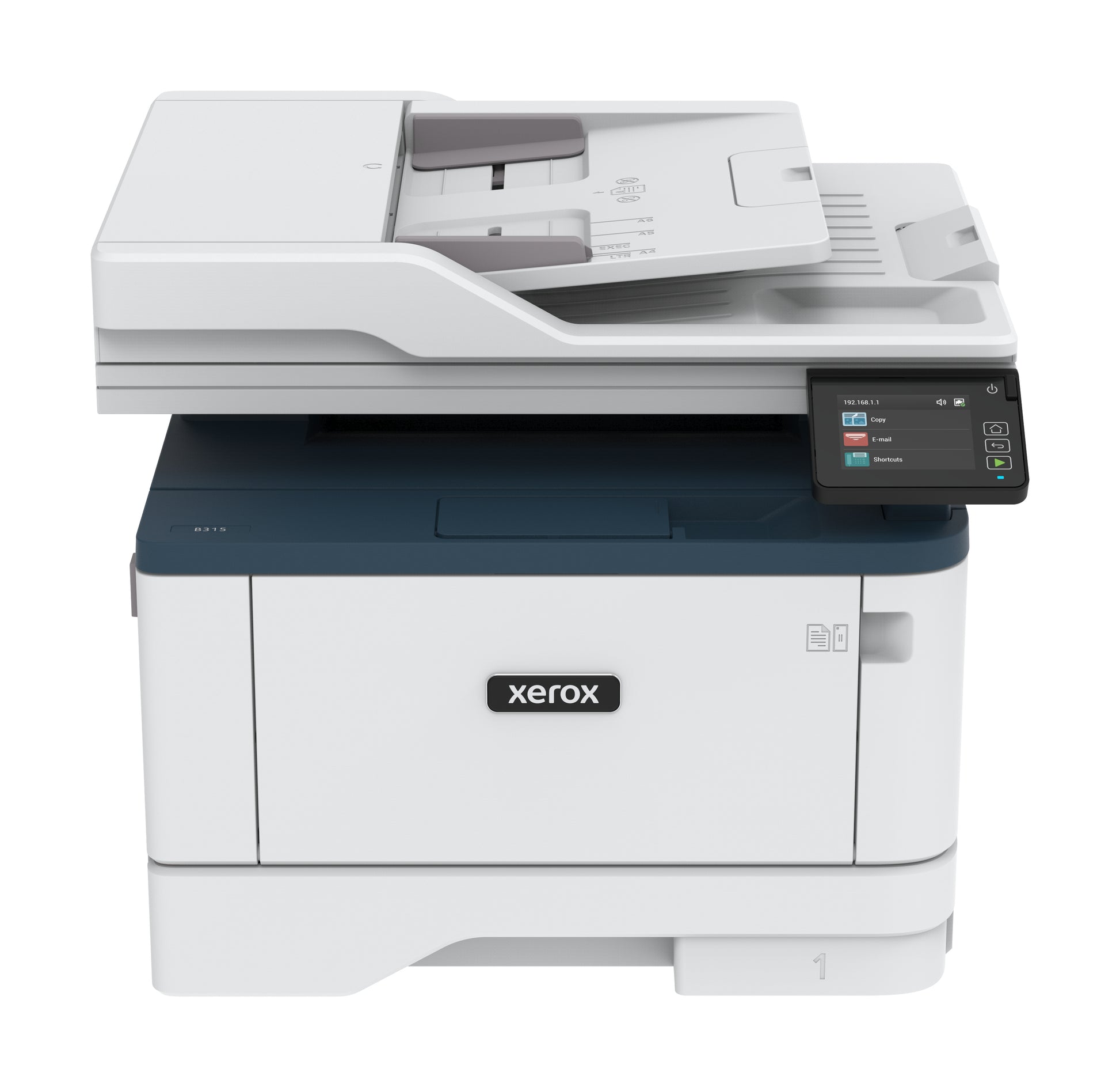 Xerox B315 – SW Laser-Multifunktionsdrucker, A4, 4-in-1, Duplex, ADF, WLAN/LAN, AirPrint, Mopria, Touchscreen