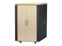 APC NetShelter CX – 19" Netzwerkschrank 24U, 750 × 1130 × 1275 mm, grau, Eiche