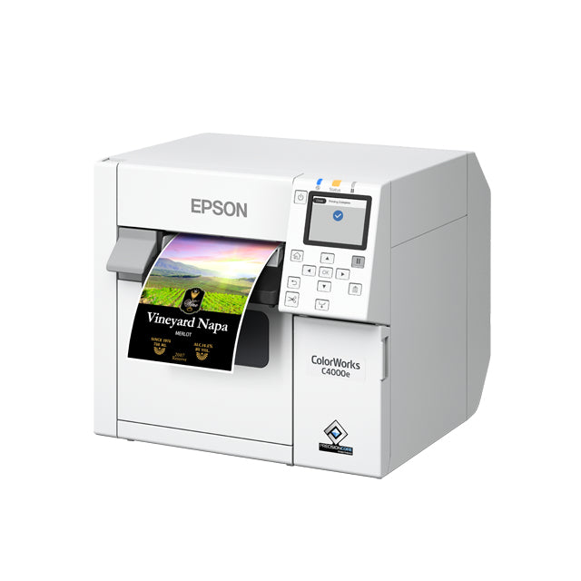 Epson CW-C4000e – Farb-Etikettendrucker (Tintenstrahl), 108 mm, 1'200×1200 dpi, 102 mm/s, USB