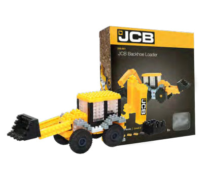 BRIXIES JCB Baggerlader Bausatz – 289-teilig – 4 × 5,4 × 18,3 cm – ab 8 J. – Kunststoff – mehrfarbig