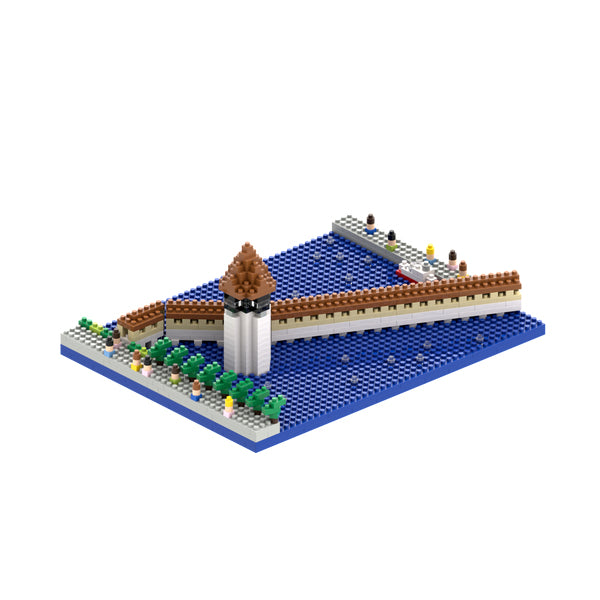 BRIXIES Kapellbrücke Luzern Bausatz – 562-teilig – 14,4 × 7,2 × 19,2 cm – ab 8 J. – ABS, mehrfarbig