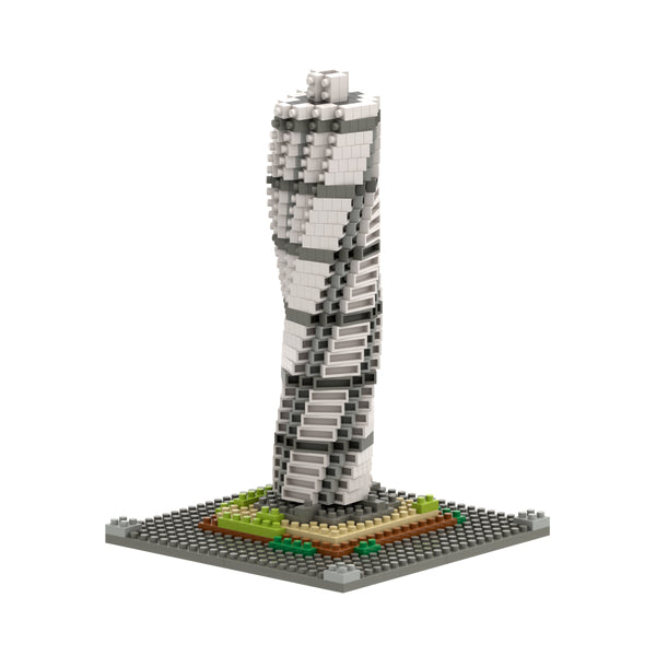 BRIXIES 3D Puzzle Turning Torso – 655 Teile – ABS Kunststoff – 9,6 × 9,6 × 15 cm – ab 8 Jahren – mehrfarbig