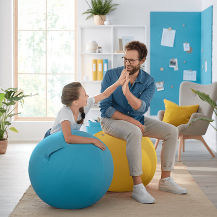Leitz Sitzball Ergo Cosy Active – Ø 65 cm, 100 kg, sanftes Blau