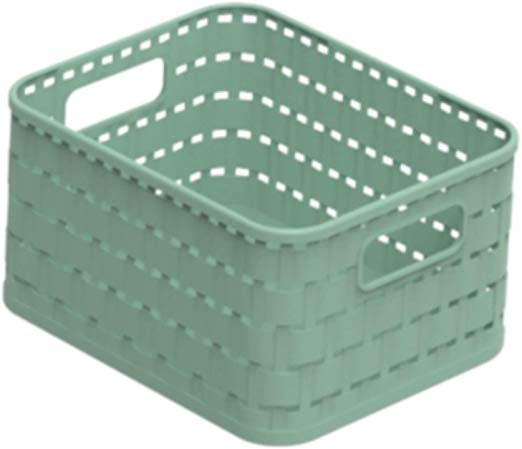 Rotho Aufbewahrungskorb – Kunststoff, Mistelgrün, 36,8 × 19,1 × 27,8 cm
