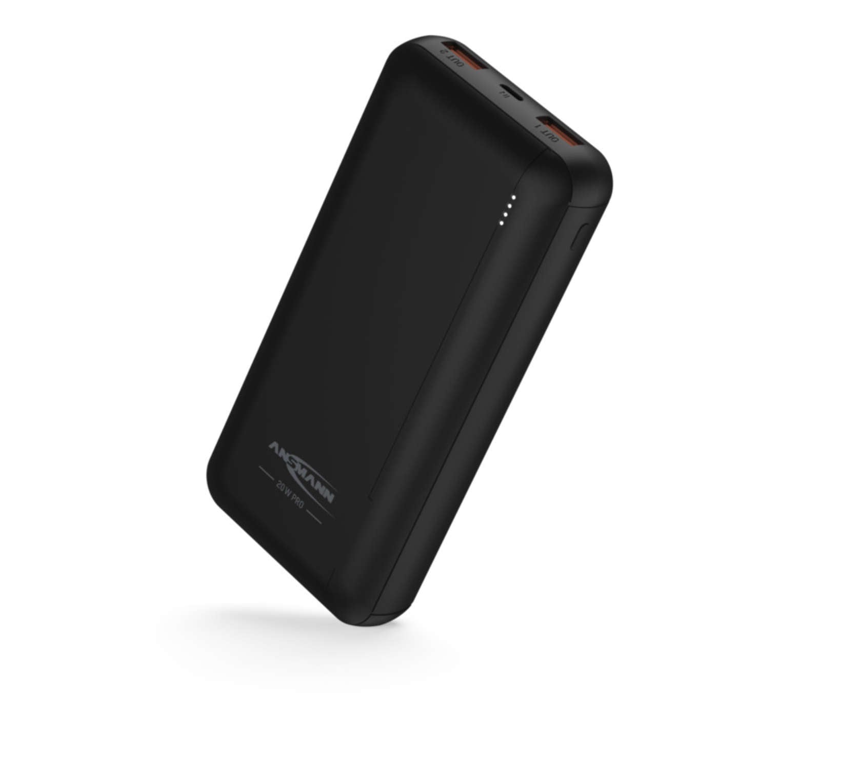 Ansmann PB320PD Powerbank 20'000 mAh – 20 W PD, 1× USB-C, 2× USB-A, schwarz