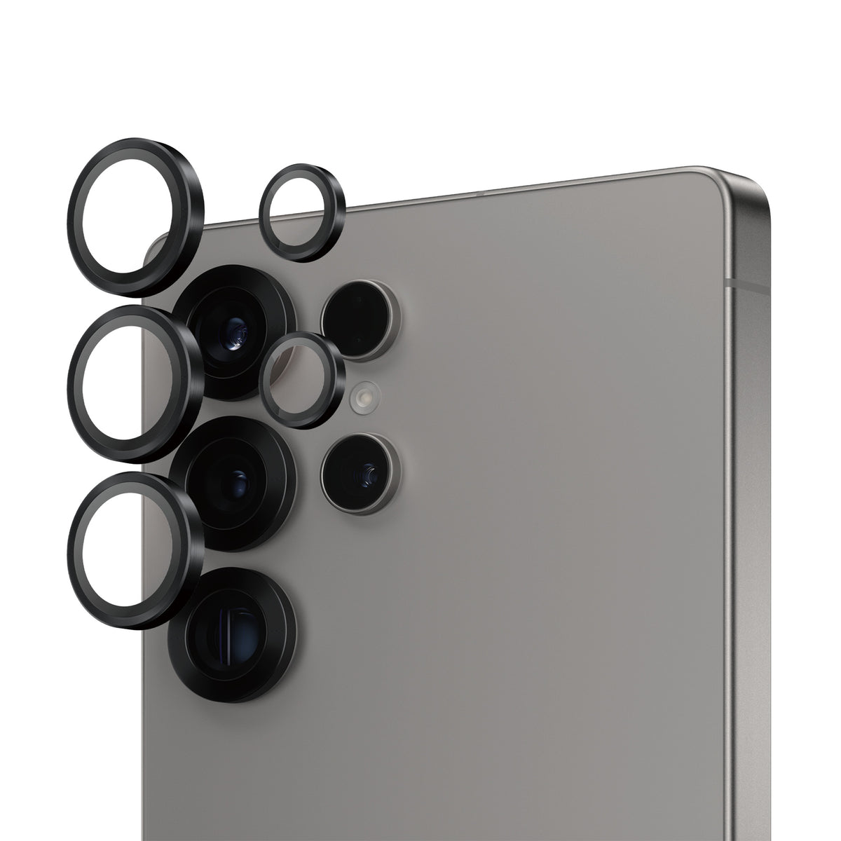 PanzerGlass Kameralinsenschutz, gehärtetes Glas – für Samsung Galaxy S25 Ultra – Schwarz