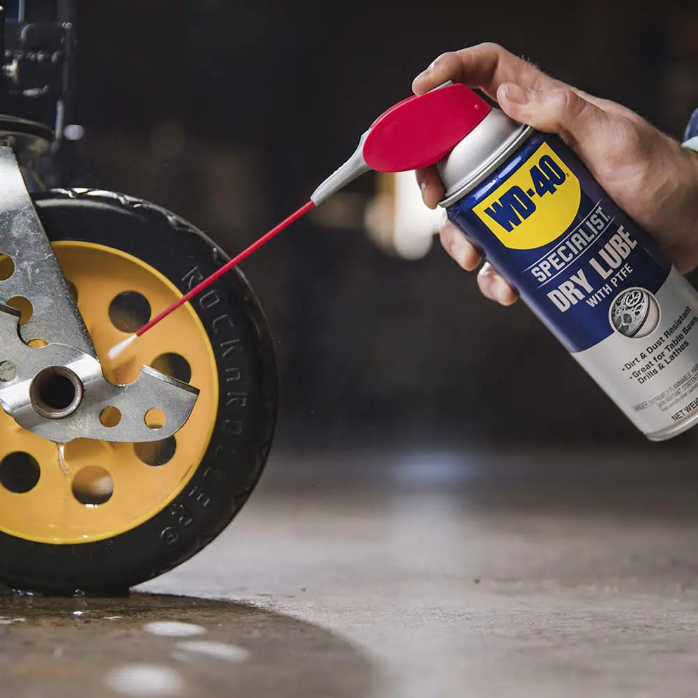 WD-40 PTFE-Trockenschmierspray – Transparent, für Metall, Glas, Kunststoff, 400 ml, −45 bis +260 °C
