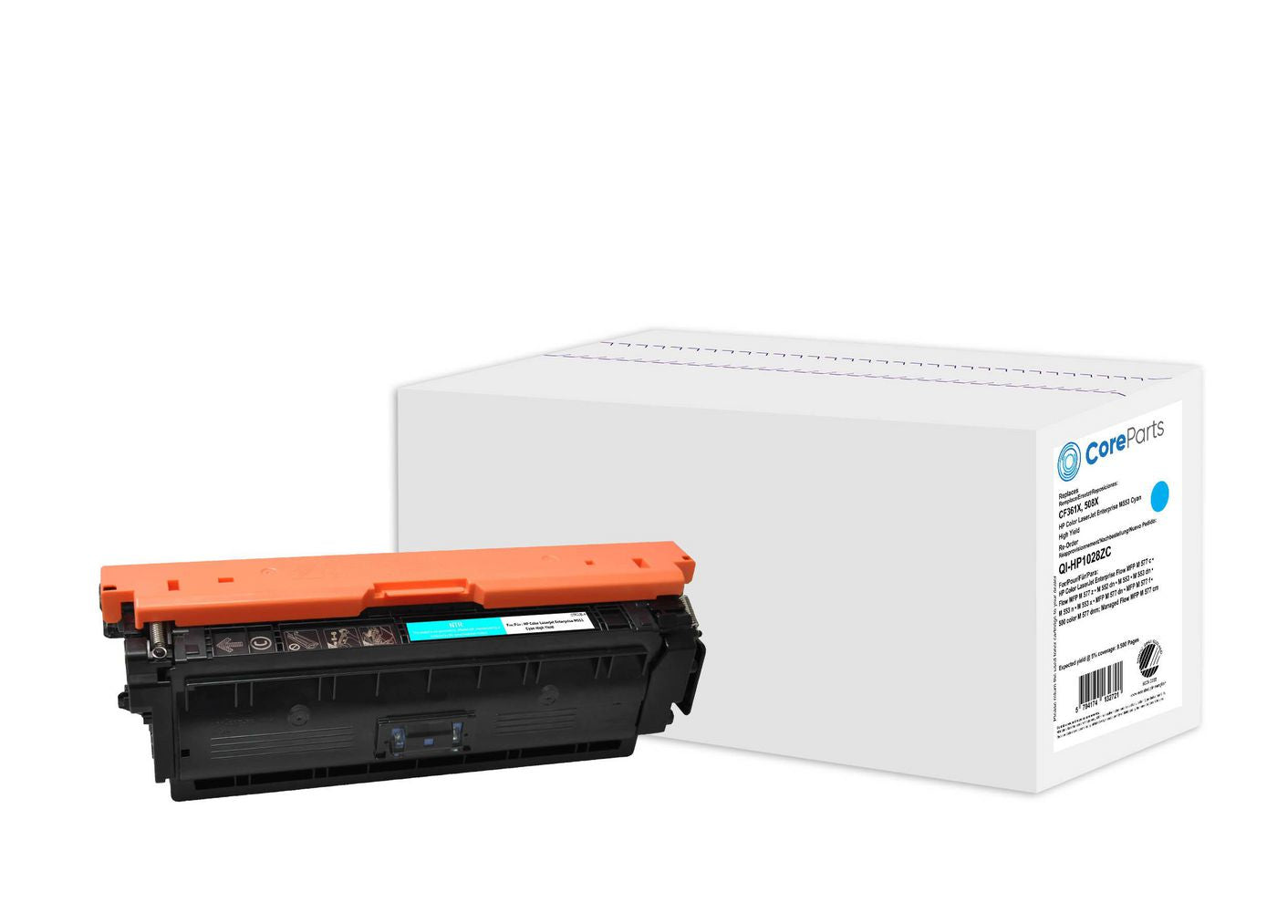 CoreParts Toner CF361X – cyan, 9500 Seiten – für HP Color LaserJet Enterprise M553