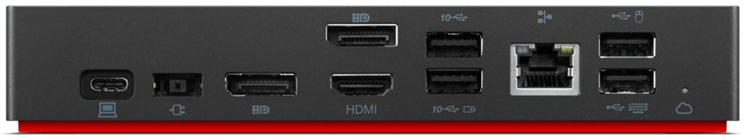 Lenovo Dockingstation – USB-C, 2× DP, 1× HDMI, 2× USB-A, 96 W PD, GbE, 3,5 mm Audio, für Windows 7/10/11