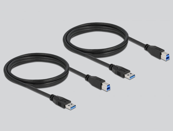 DeLOCK 11495 – 2-Port USB 3.0 Switch – 5 Gbit/s, USB-A/USB-B, Tasten