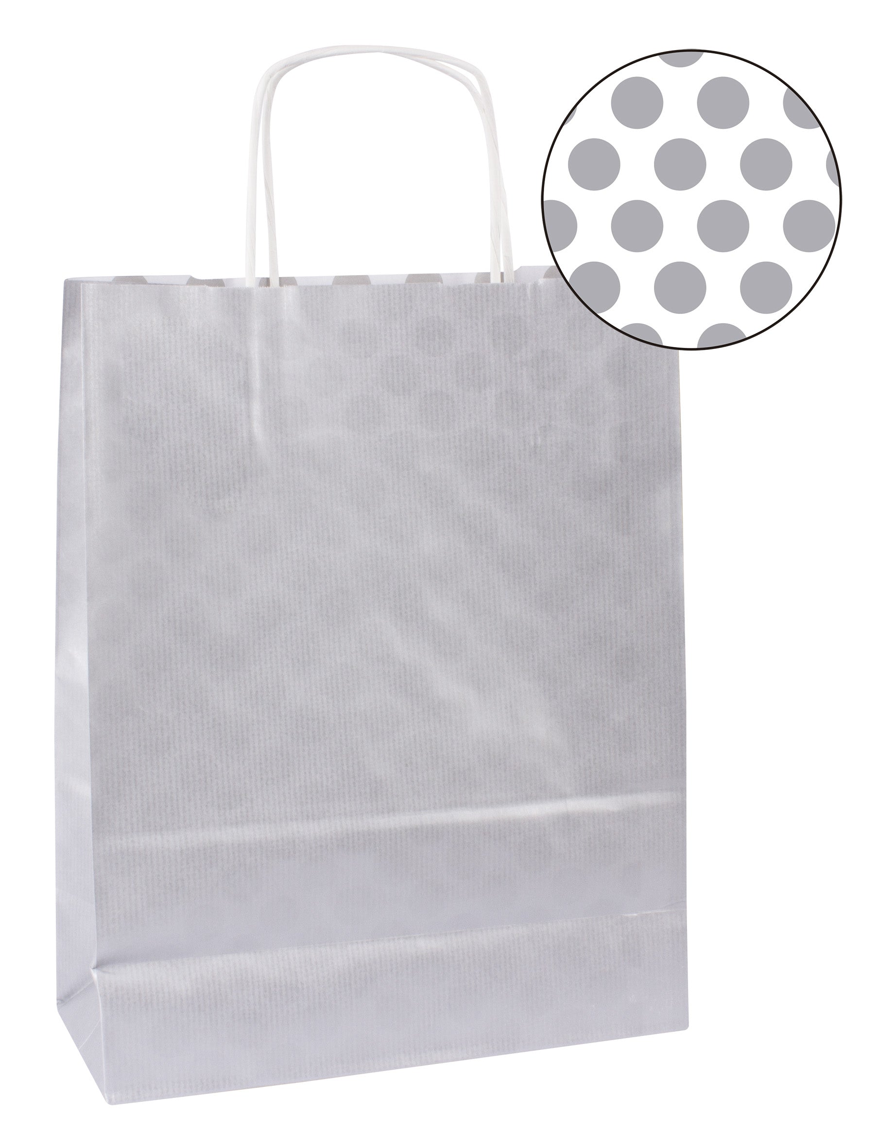 APLI Papiertragetaschen Silber – 250 × 310 × 110 mm