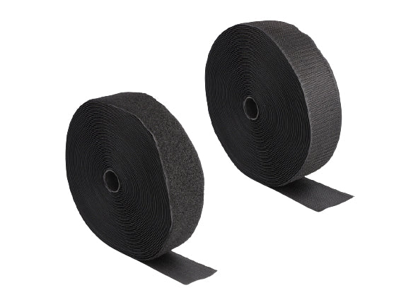 DeLOCK Klettband 15 m × 50 mm, schwarz