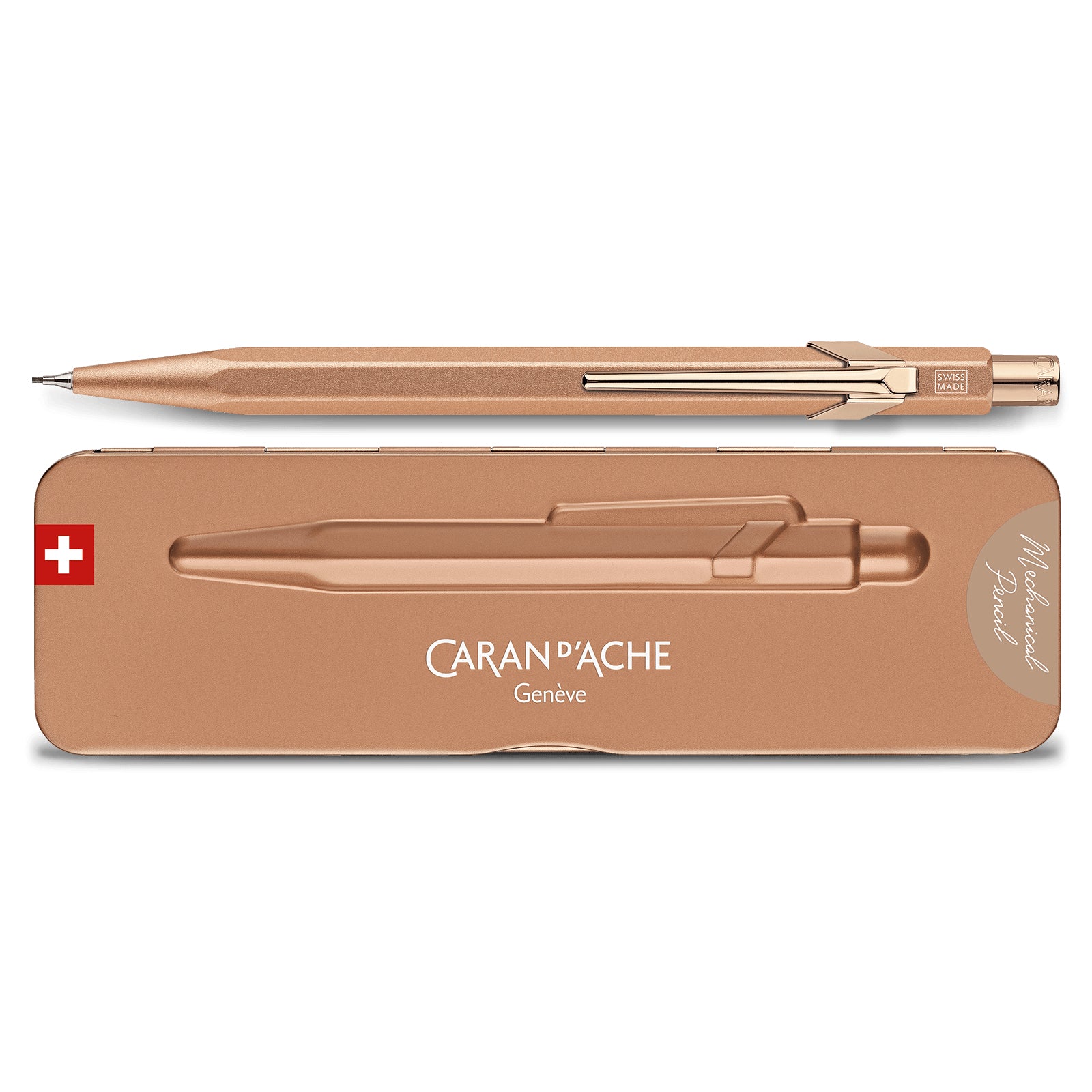 Caran d-Ache 849 Premium Brut Rosé Druckbleistift – 0,7 mm – Aluminium – Roségold