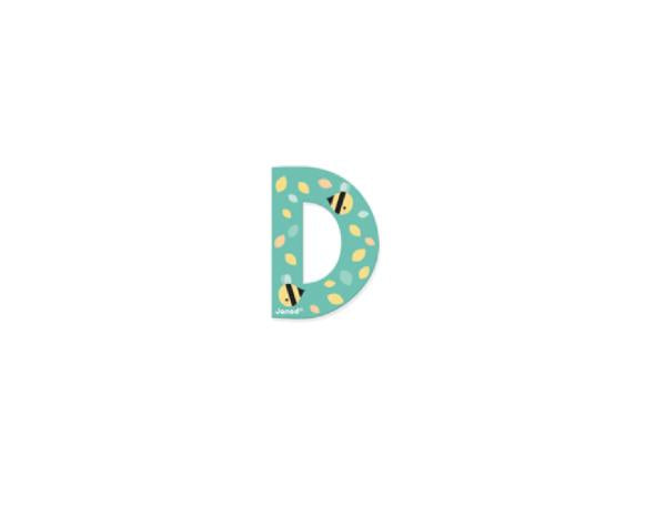 JANOD Pure Buchstabe D – 5,1 × 7,3 × 0,7 cm – MDF, mint