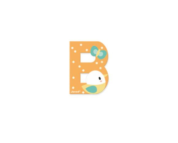 JANOD Buchstabe B – 5,4 × 7,3 × 0,7 cm – MDF, orange