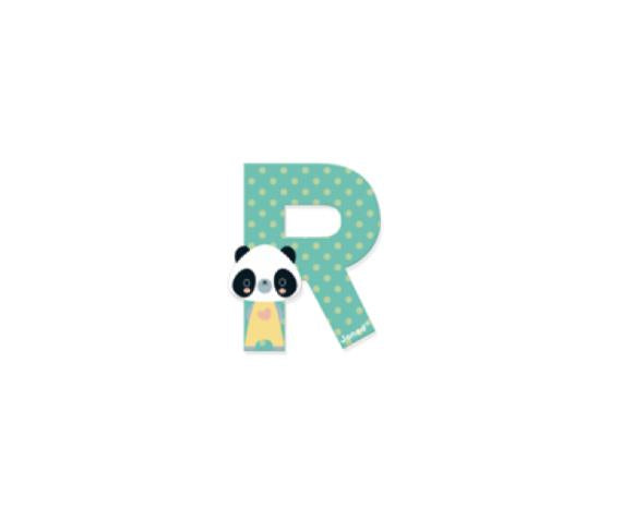 JANOD Pure Buchstabe R – 6 × 7,4 × 0,7 cm – MDF, mint