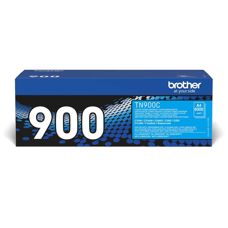 Brother Toner TN-900C – Cyan, 6000 Seiten – für Brother HL-L9200CDWT