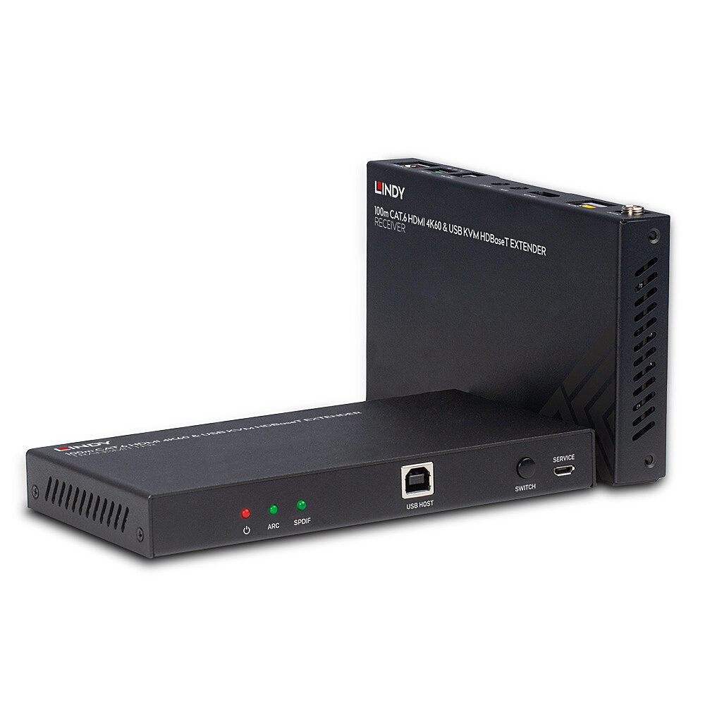 Lindy KVM-Extender, HDMI, über HDBaseT (Cat6), bis 100 m, 4K (3840 × 2160)