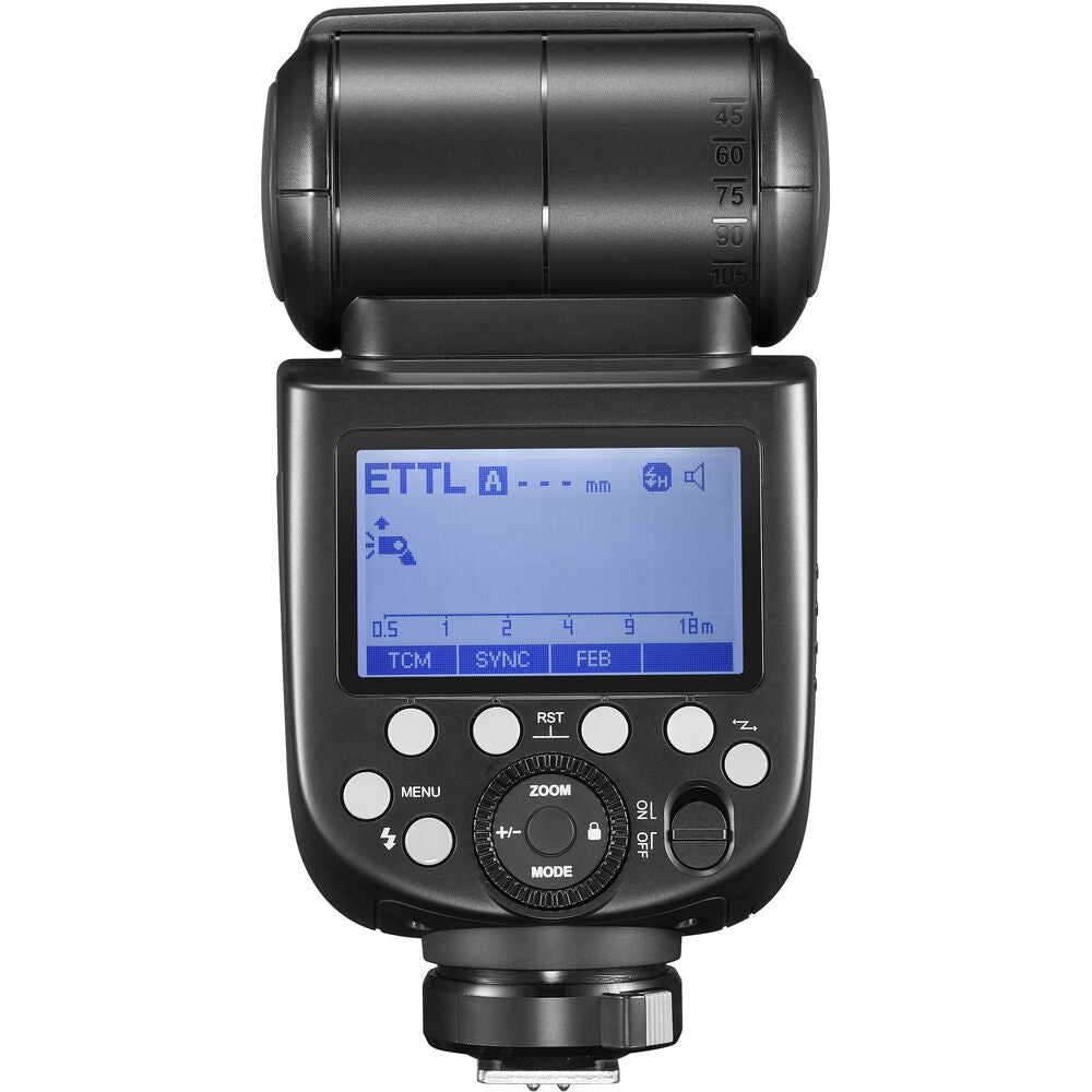 Godox TT685C II Blitzgerät – Leitzahl 60, 20–200 mm, 4× AA – für Canon – Schwarz