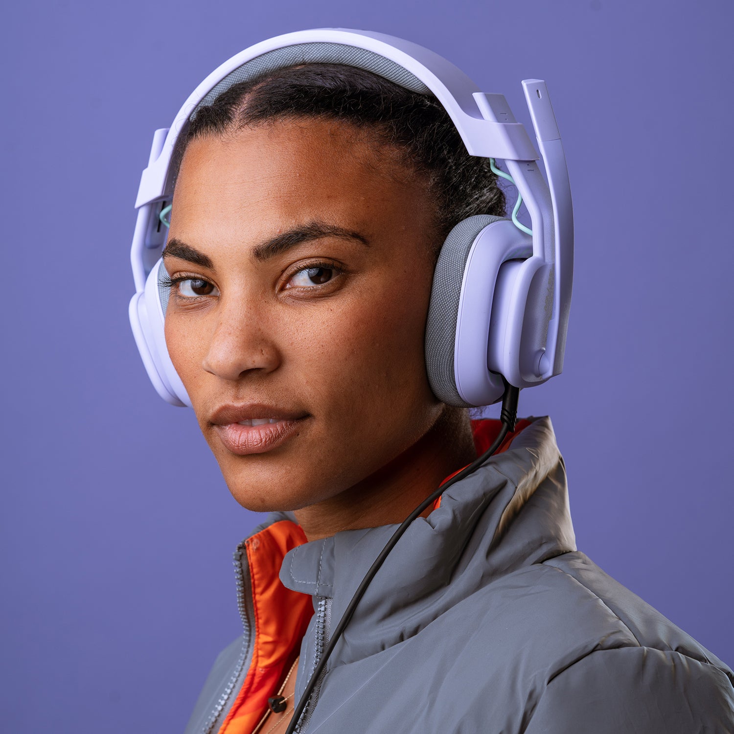 ASTRO Gaming A10 Starkiller – Over-Ear Gaming-Headset – 3,5 mm Klinke, abnehmbares Kabel – Grau/Lila