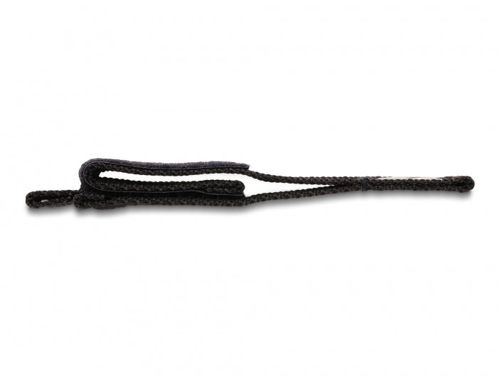 DeLOCK Klett-Kabelbinder – 38 mm × 0,26 m – Schwarz – 5er-Set