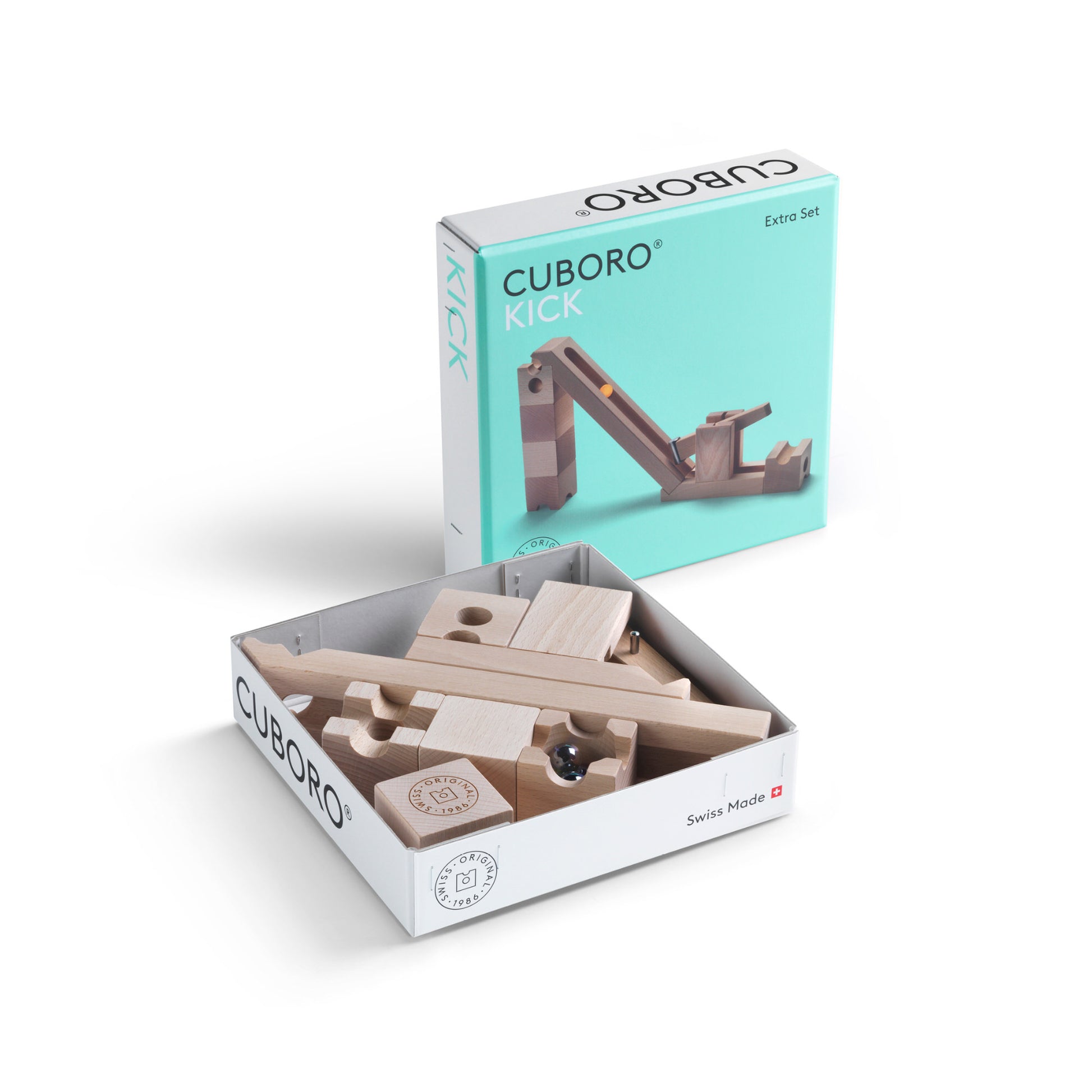 Cuboro KICK Murmelbahn – 13-teilig – ab 8 Jahren – Buche