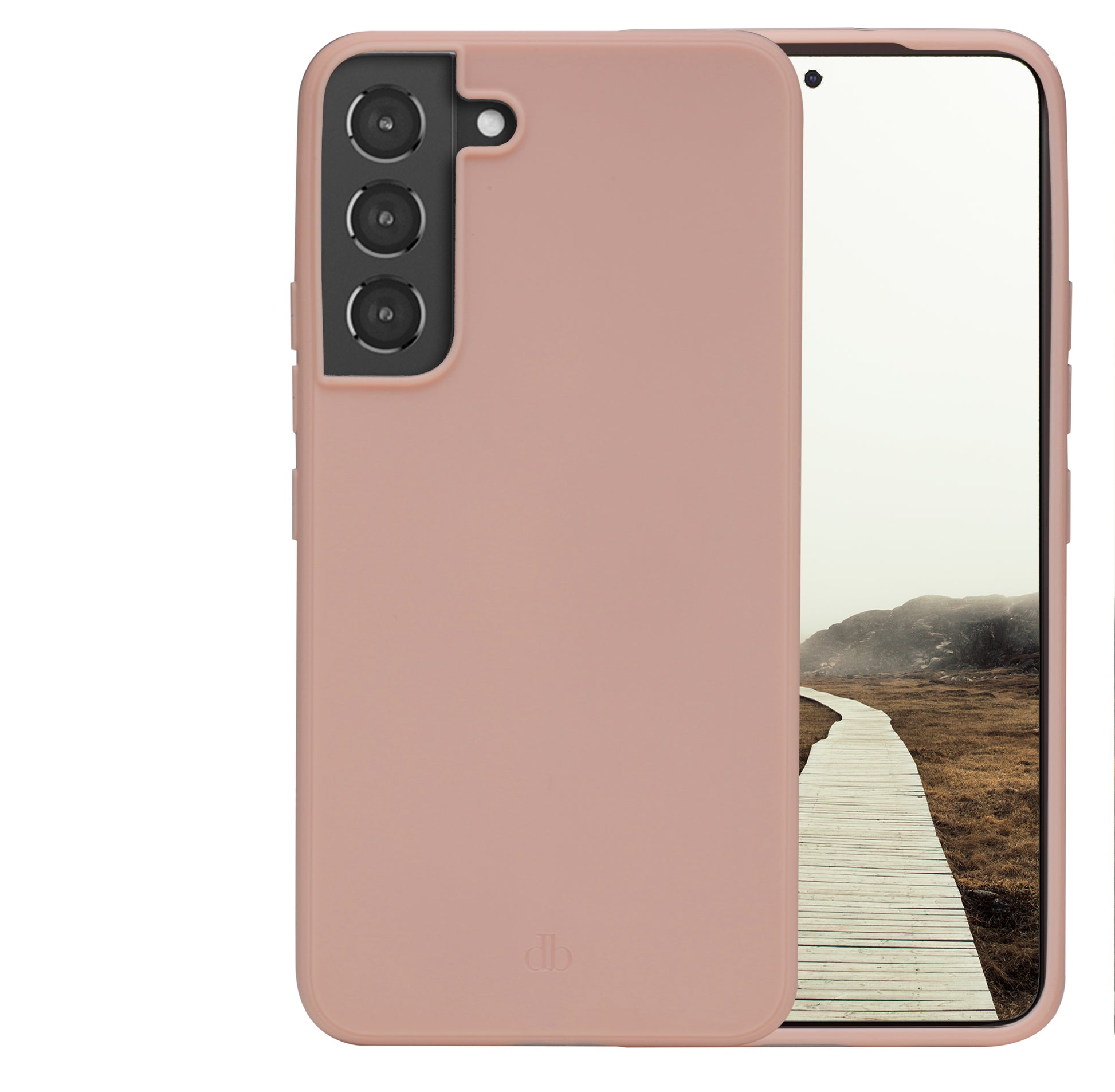 dbramante1928 Greenland – Backcover – für Samsung Galaxy S22+, Recycling-Kunststoff, Pink Sand