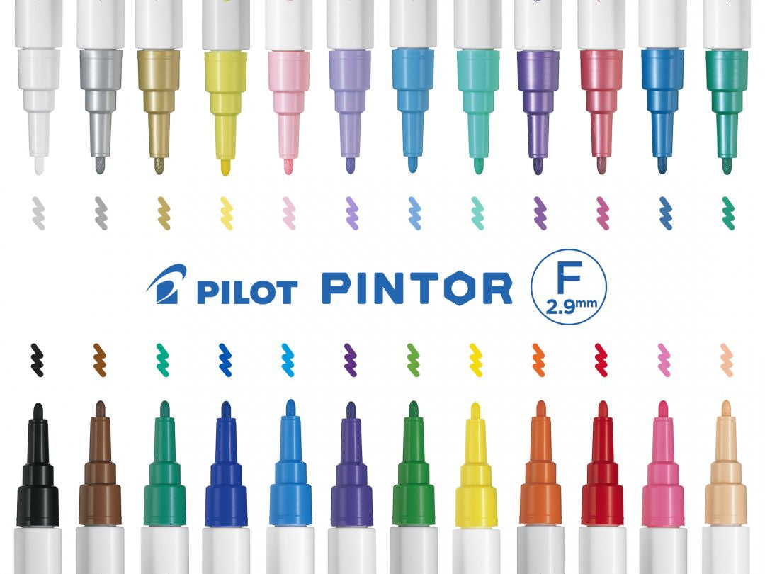 Pilot Bastelset Pintor Xmas Tischkarten – 4 Pigment Marker, 12 Kartonvorlagen