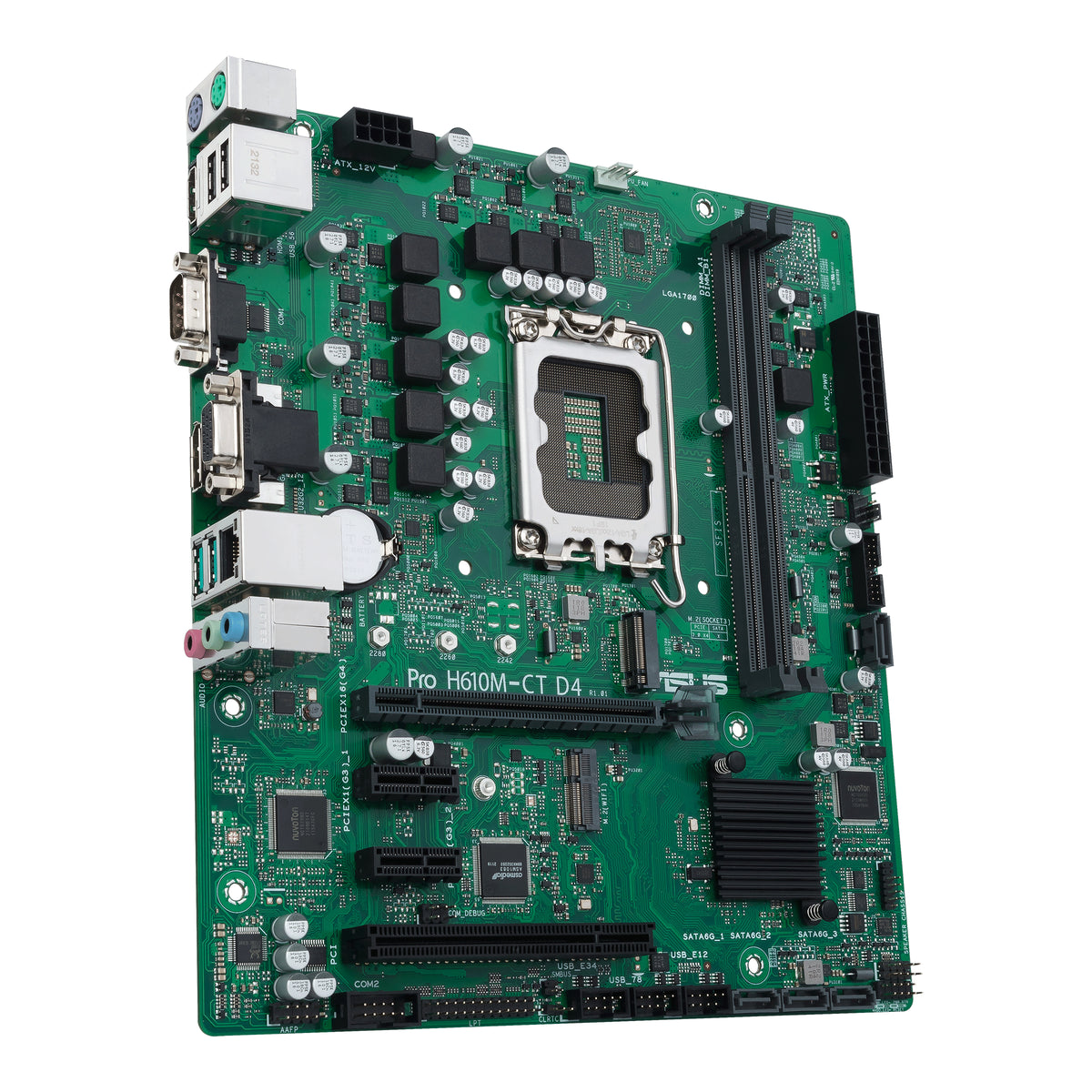 ASUS PRO H610M-CT D4-CSM – Mainboard – LGA 1700, Intel H610, DDR4, für Intel Celeron, Core i3, Core i5 und andere