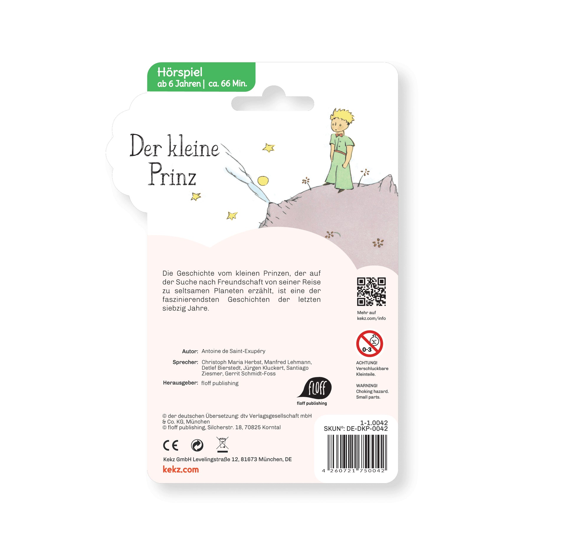 Kekz Audio-Chip – Hörbuch 'Der kleine Prinz' (Antoine de Saint-Exupéry), 66 min, mehrfarbig