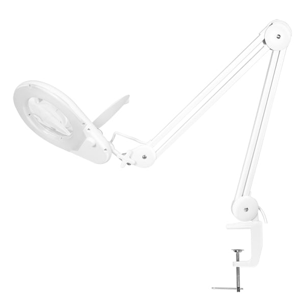 LogiLink Lupenleuchte WZ0058 – 2,25×, Ø 127 mm, mit Tischklemme, Weiss