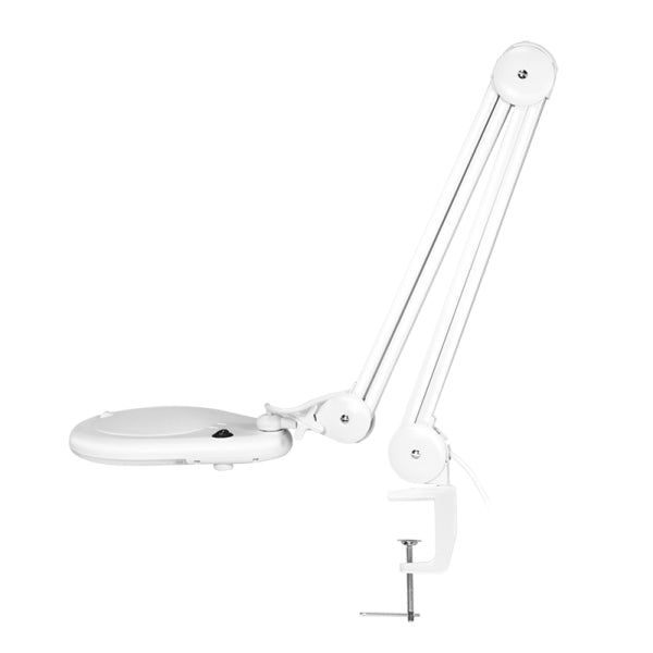 LogiLink Lupenleuchte WZ0058 – 2,25×, Ø 127 mm, mit Tischklemme, Weiss