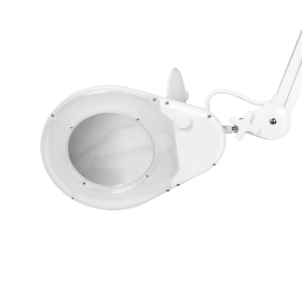 LogiLink Lupenleuchte WZ0058 – 2,25×, Ø 127 mm, mit Tischklemme, Weiss