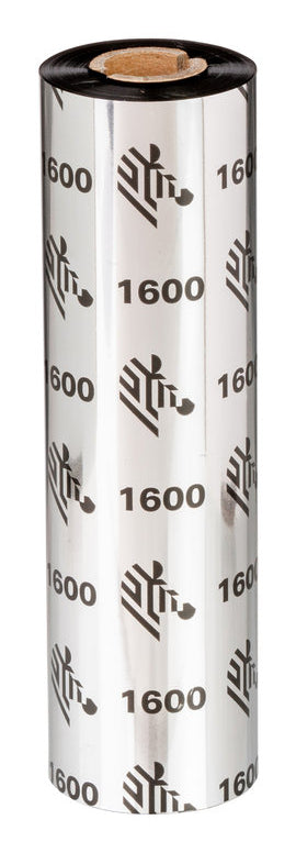 Zebra Thermotransferband – Wachs, 110 mm × 450 m, Kern 25 mm, Schwarz, 18er-Pack