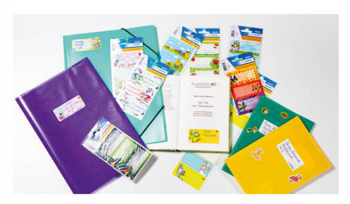 HERMA Vario Schuletiketten – Motiv Kleine Farm – 35 × 76 mm, Abgerundete Ecken, 9 Stück, 3 Bögen, Papier