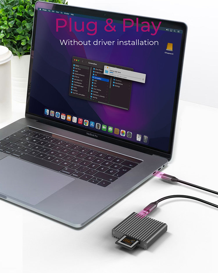 ICY BOX IB-CR404-C31 – Externer Kartenleser – CFexpress Typ B, CFast 2.0, USB 3.2 Gen 2 Type-A