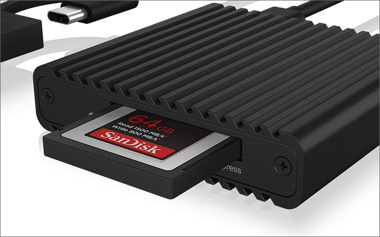 ICY BOX IB-CR404-C31 – Externer Kartenleser – CFexpress Typ B, CFast 2.0, USB 3.2 Gen 2 Type-A