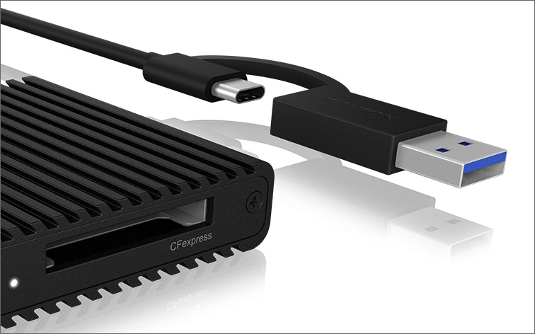 ICY BOX IB-CR404-C31 – Externer Kartenleser – CFexpress Typ B, CFast 2.0, USB 3.2 Gen 2 Type-A