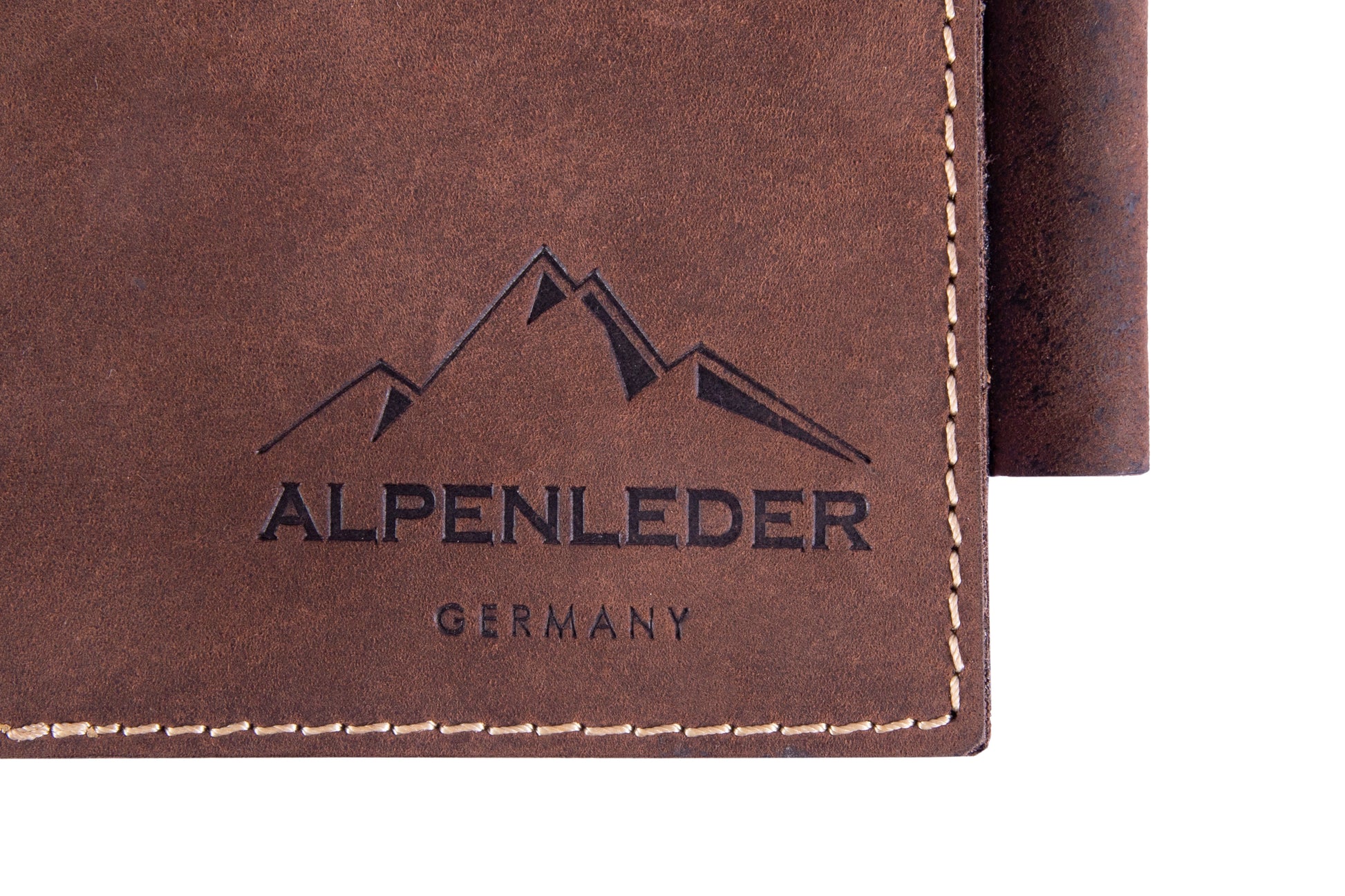 Alpenleder Notizbuch A6, liniert, Spiralbindung – braun, Büffelleder