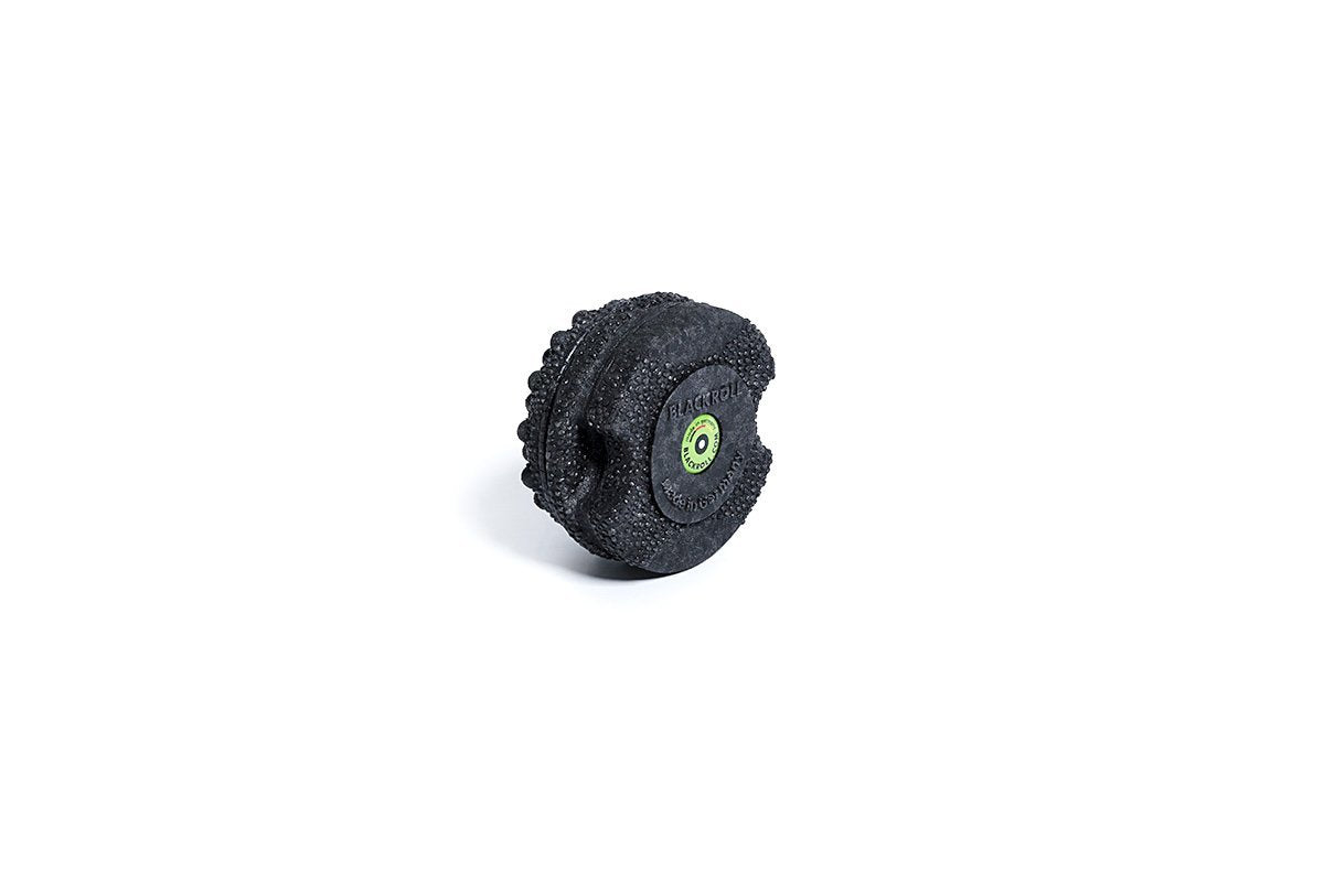 Blackroll Massagerolle Twister – hart – Ø 7 cm × 5 cm, schwarz, Schaum
