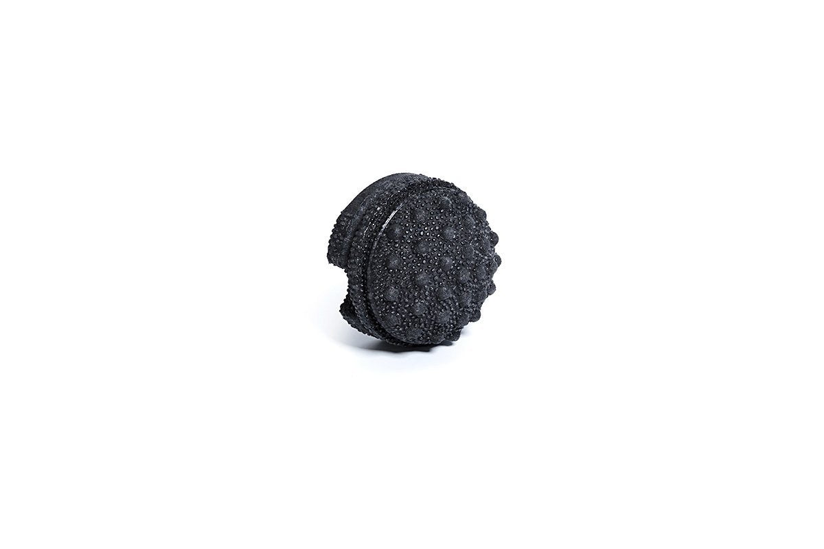 Blackroll Massagerolle Twister – hart – Ø 7 cm × 5 cm, schwarz, Schaum