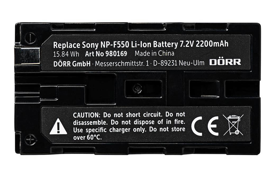 Dörr 980169 Li-Ion Akku – 2200 mAh, 7,2 V – für Sony NP-F550