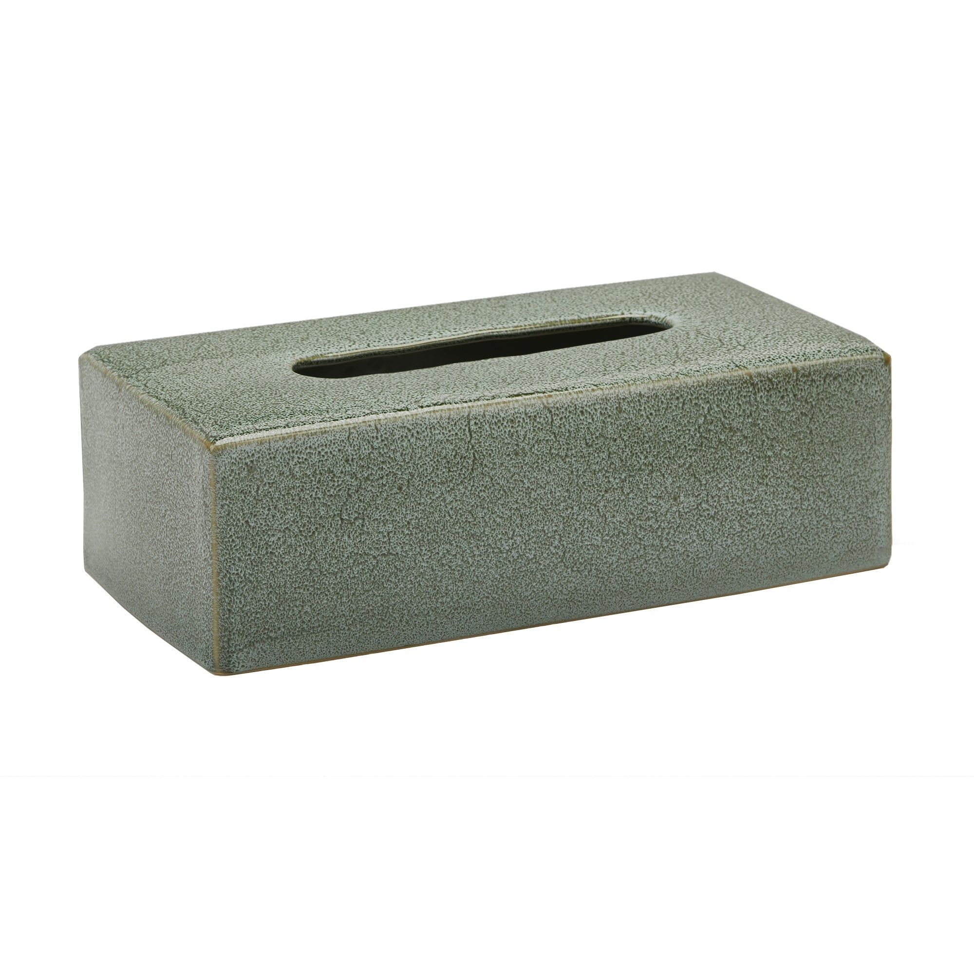 Aquanova Kosmetiktuchbox Ugo – Tisch, Steingut, 26,3×13,4×8,4 cm, Grün