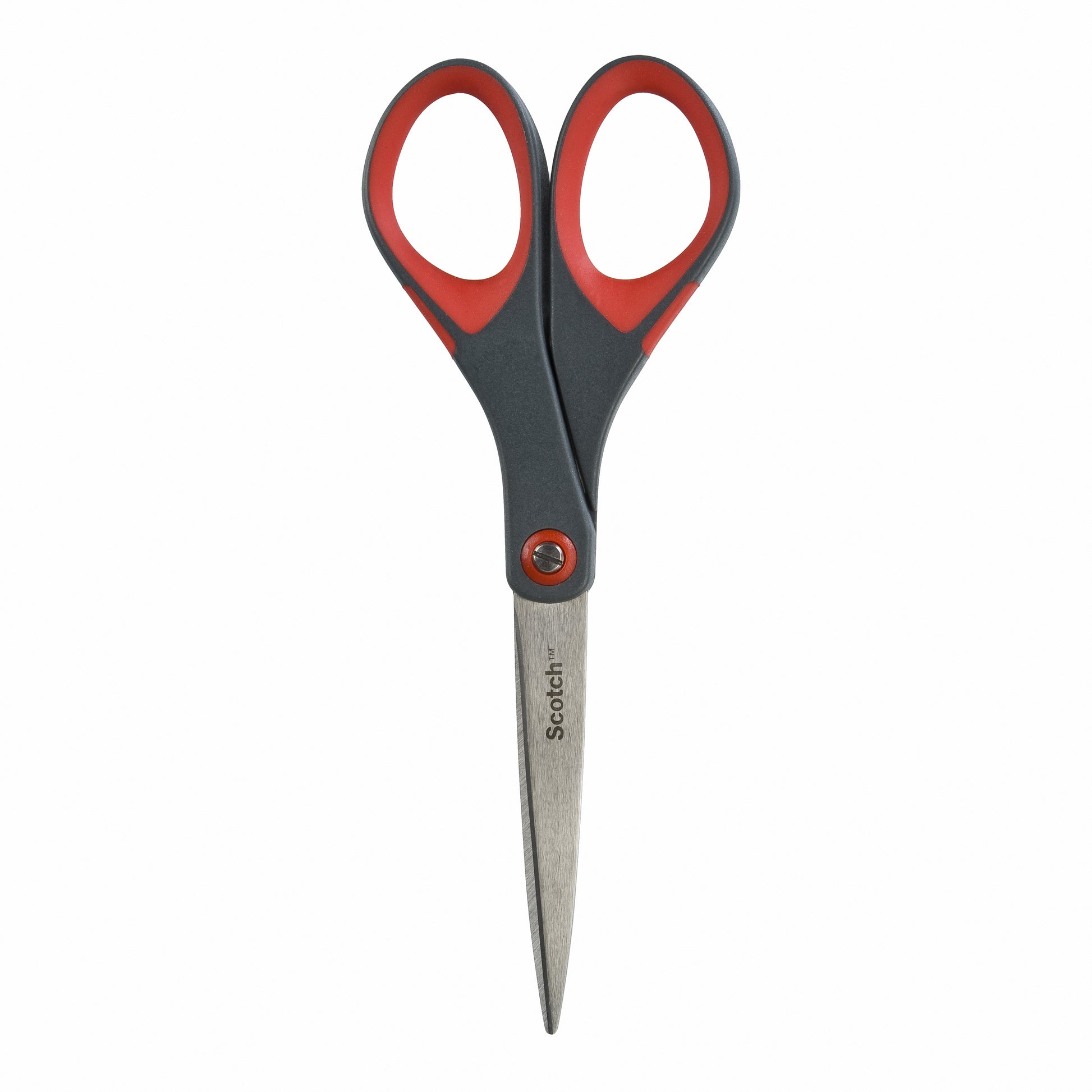 Scotch Universalschere – 18,0 cm, Edelstahl, für Rechts- und Linkshänder, spitz, Kunststoff, rot
